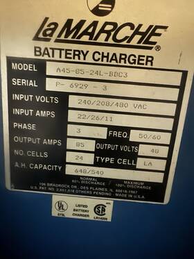 A45-85-24l-bdc3 La Marche Battery Charger 24vdc 85a Mag-amp Industrial Power Sup
