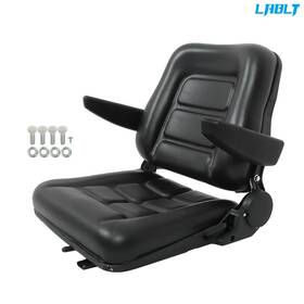 Om317043oc Lablt Universal Forklift Seat Pvc Tractor Foldable With Armrest &safety Switch