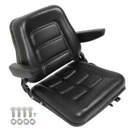 Law211362 Labwork Universal Forklift Seat Foldable With Armrests Micro Switch For Tractor Excavator