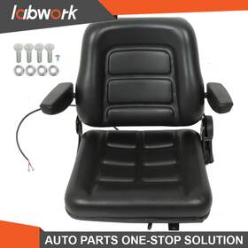 Tl35227q Labwork Universal Forklift Seat Pvc Tractor Foldable Armrests Safety Switch