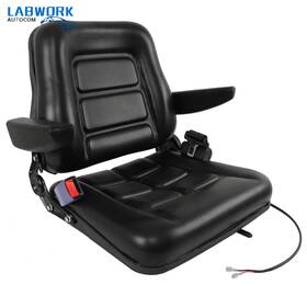 La2007882cm Labworkauto New Universal Folding Seat For Tractor And Forklift With Slide Armrest Seatbelt