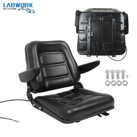 La2007939cm Labworkauto Black Tractor Forklift Seat Adjustable With Armrests And Safety Switch Universal