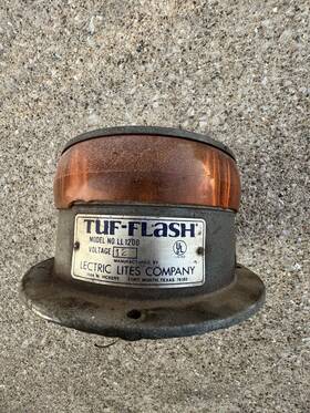 Ll1200 Lectric Lites Tuf-flash Amber Light 12 Volt
