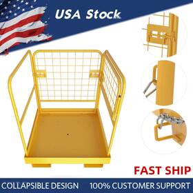 Beysh7vrxa Ledkingdomus 36 Inch X36 Forklift Safety Cage Collapsible Work Platform With 1150 Lbs Capacity