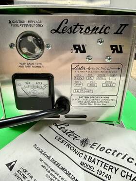 19740 Lester New Lestronic Ii 24v Dc 25a Battery Charger 120v 1ph Model Blk Plug