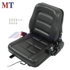 Mt4825825 Machine-tools Forklift Seat Universal Adjustable Back And Seatbelt Micro Switch Slide