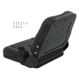 1338550 Menbager Forklift Seat Fold Down Tractor Adjustable Back And Seatbelt Universal