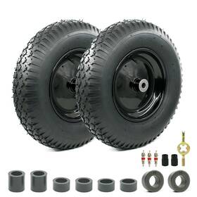 Mytt4008-2 Merryyard 2-pack Of 4.80/4.00-8 Pneumatic Tire And Wheel 2pr Air Filled - 5/8 Inch Or 3/4
