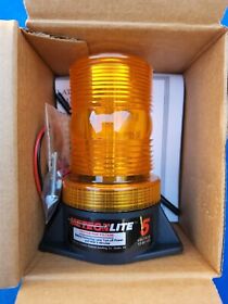 Sy361005-a Meteor Lite-5 Amber Strobe Warning Light For Forklifts 12-80vdc