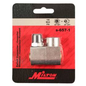 Milton Industries S-657-1 3/8 Inch Air Hose Swivel. Connector 3/4 Impac
