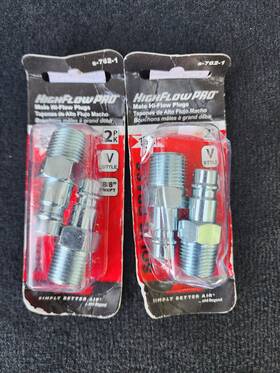 S-762-1 Milton Industries S-727 4 Pack 8/8 Inch Male Plug M-style New