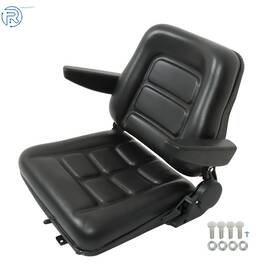 739767 Netuera Pvc Tractor Seat Black Universal Forklift Foldable Micro Switch And Slide