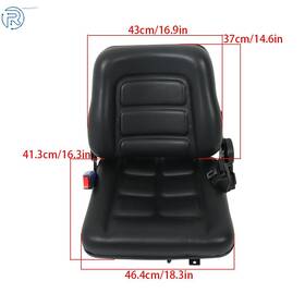 740061 Netuera W/ Safety Belt Waterproof Pvc Universal Forklift Seat Replacement For Tractor