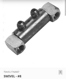 1742607 Oem Clark 3007928 New Forklift Hydraulic Fitting Swivel - #8