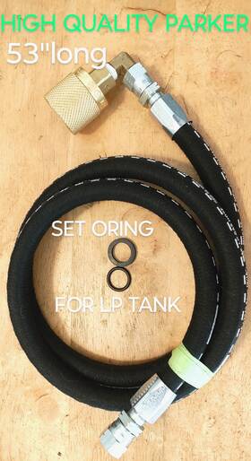 Lpghose-53 Parker Forklift Propane Tank Hose 53 Inch Long With Coupler Lpg Connector Oring Set