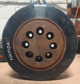 Polyload 13x5-1/2x8 #13x5-1/2x8 Solid Rubber Wheel On Steel Rim S39