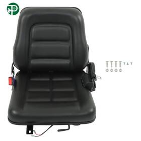 Powerfit Pf6199600 Universal Forklift Seat Fold Down Tractor Adjustable Back And Seatbelt