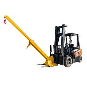 170078 Preasion Forklift Jib Boom Crane Industrial Telescoping 12ft 4400lbs Ca