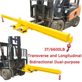 17m01a70 Preasion 6600lb Adjustable Forklift Jib Boom Crane Transverse Longitudinal Dual-purpose