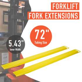 Preenex 719868662533 2-pack 72 Inch X5.5 Pallet Fork Extensions Slide On Heavy Duty Forklift Loader Truck