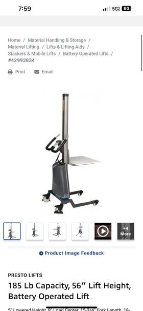 Pls52-185 Presto Lifts Lift Truck