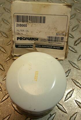 2i8660 Promatch Oil Filter New Open Box