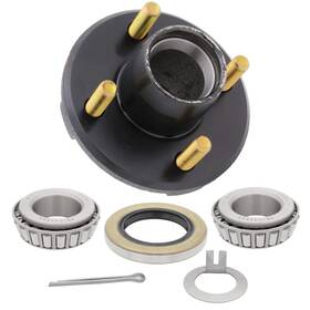 12192tb Qjz 42040 L44643-x2 Trailer Axle Idler Hub With Bearing Repair Kit - 4 Lug On Inch Bt8 Spindle