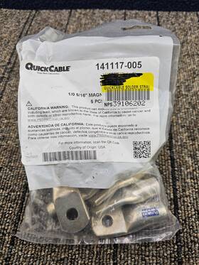 141117-005 Quickcable Qty 5 Stud Fusion Magnalug Straight Connectors 5/16 Inch