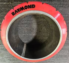 Ath20250419 Raymond Qty 1 6x10-1/2 Red Urethane Traction Press-on Forklift Tire