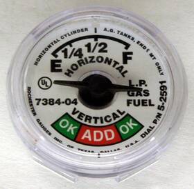 5714502591 Rochester Gauges Propane Forklift Cylinder Gauge For 33 Lbs Snap On Style