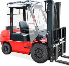 Ac218-01 Skyjdm Clear Forklift Rain Cover Universal Waterproof Cab Enclosure With Pvc Film And 60