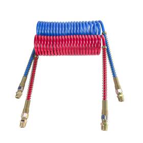 Jhal000034 Stilealus Air Brake Lines For Semi Truck Tractor Trailer 2 Pcs 15 Ft Coiled Set Bule And