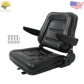 Esl1585215 Thomletha Foldable Micro Switch And Slide Black Pvc Universal Forklift Seat Tractor