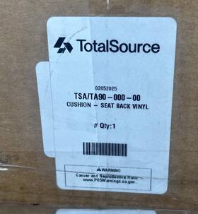 P10022 Total Source Seat Cushion Back Vinyl Tsa / Ta 90-000-00
