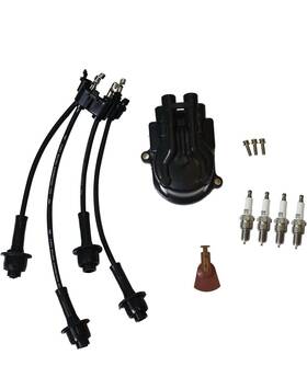 Nli-4ytuneup Totalsource Tune Up Dist Cap Ign Rotor Spark Plugs Wires 5gfg Toyota Forklift