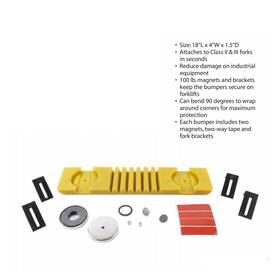 Sy91883 Totalsource Forklift Protector Bumper With Magnet - Yellow Safe