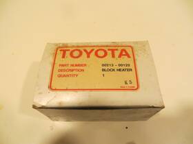 00213-00120 Toyota New Oem Block Heater Kit #00213-00120 Forklift And Autos