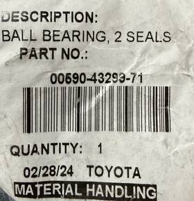 Toyota 00590-43299-71 New Bearings
