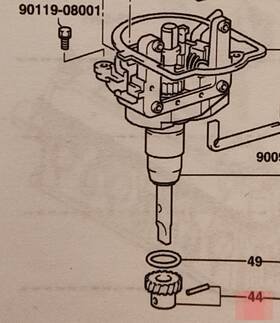 19195-78152-71 Toyota Distribuitor Gear Oem Genuine Part 4y Eng