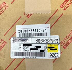 28100-36770-71 Toyota Oem New