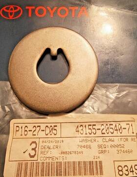 43155-20540-71 Toyota Forklift Claw Washer Oem Genuine Part
