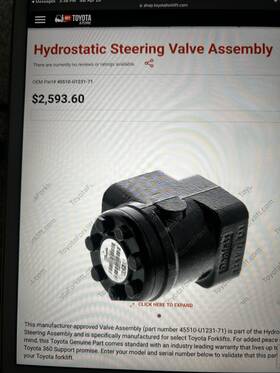 45510-u1231-71 Toyota Hydrostatic Steering Valve Assemble