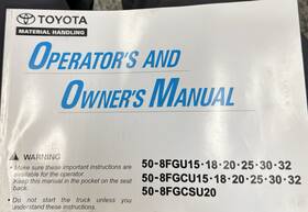 50-8fgu25 Toyota Operator S And Owners Manual