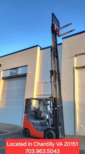 Fgcu25 Toyota 2018 240 Inch /79 Quad Stage Propane Forklift 5000 Capacity 6800 Hours