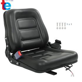 Tr70450 Turitrade Universal Forklift Seat With Belt For Tractor Loader Excavator Mini Digger Us