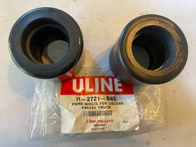 H-2721-b45 U-line Lot Of 2 Polyurethane Fork Wheel For Uline Pallet Truck - 3 X 4 Inch