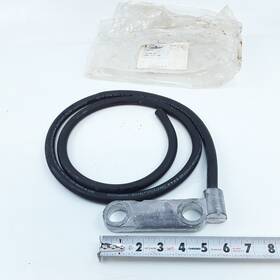 Sy214484-001 Unisource 2/0 Battery Cable 5 Ft Black Forklift Negative Ground Lead 2 Hole 3/4 Inch
