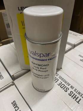 1053174-001 Valspar 1053174/001 6 Pack - Raymond Forklift Spray Paint -93 High Gloss Red