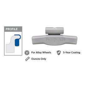 Mc125fe Wegmann Automotive 1.25 Oz Steel Coated Clip-on Mcfe