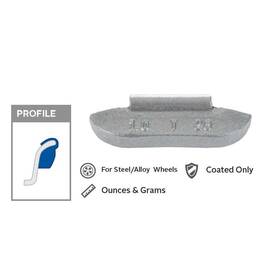 Wegmann Automotive T250n T250nwegmann 2.5 Oz Lead Coated Clip-on Tn Gray Series Wheel Weight